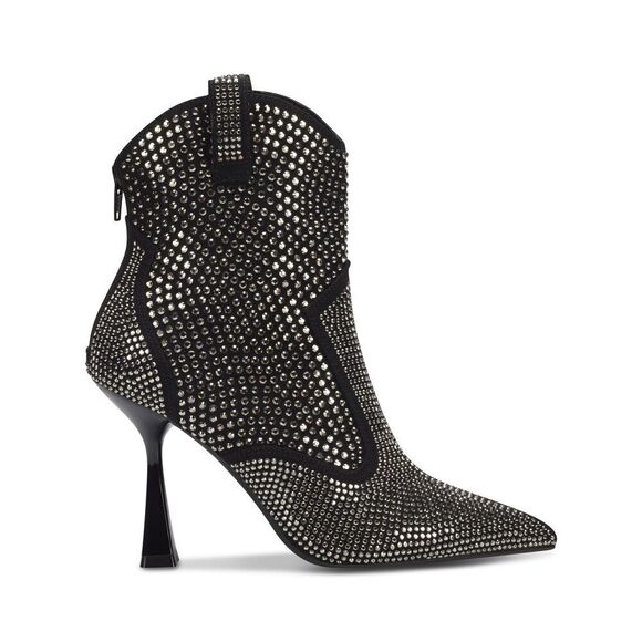 Cufflinks Inc. Shoes - INC Womens Oaklynne Rhinestone Pointed Toe Booties Black 8 Medium (B,M)